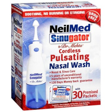 NeilMed Sinugator Cordless Pulsating Nasal Wash & 30 φακελίσκοι