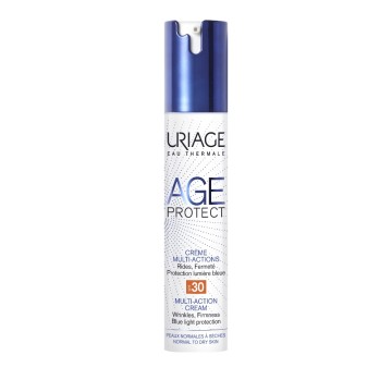 Uriage Age Protect Multi-Action Cream SPF30, Multi-Action Anti-Falten-Creme für normale/trockene Haut 40ml