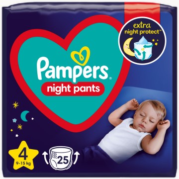 Pampers Night Pants No4 (9-15кг) 25 шт.