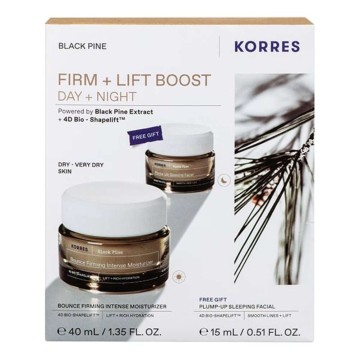 Korres Promo Black Pine Day Cream Dry Skin 40ml & Night Cream 15ml