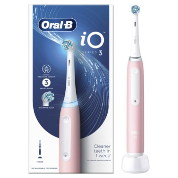Oral-B iO Series 3 Brosse à Dents Électrique Magnétique Rose 1pc