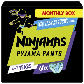 Pampers Ninjamas Boy Pyjama Pants Πάνες Βρακάκι  για 17-30kg  4-7 years 60τμχ