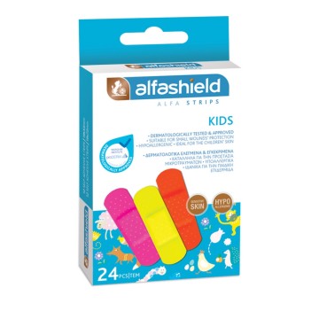 Alfashield Kids Strips Пластыри для микрозавивки 24шт.