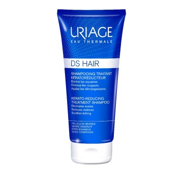 Uriage DS Hair Shampoing Traitant Kérato-Réducteur, Shampoing Contre les Pellicules Sévères 150 ml