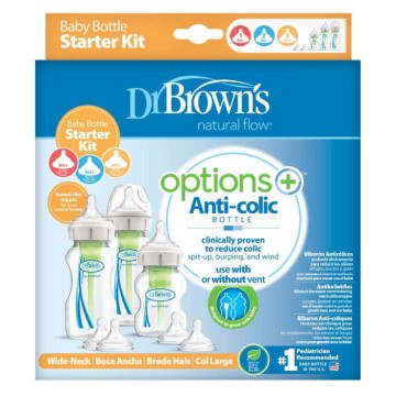 Dr Browns Promo Options+ Starter Kit Πλαστικά Μπιμπερό Με Φαρδύ Λαι...