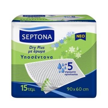 Septona Dry Plus Υποσέντονα με Άρωμα 60 x 90cm 15τμχ