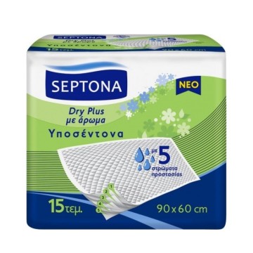Septona Dry Plus Υποσέντονα με Άρωμα 60 x 90cm 15τμχ Septona Dry Plus Υποσέντονα με Άρωμα 60 x 90cm 15τμχ