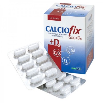 Intermed Calciofix 600 + D3, Supplément Calcium 90 Comprimés