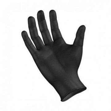 Atlas Black Nitrile Gloves Powder Free Medium 100 pcs