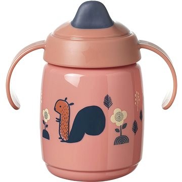 Tommee Tippee Gobelet d'entraînement avec bec en silicone souple rose 300ml 6 mois+