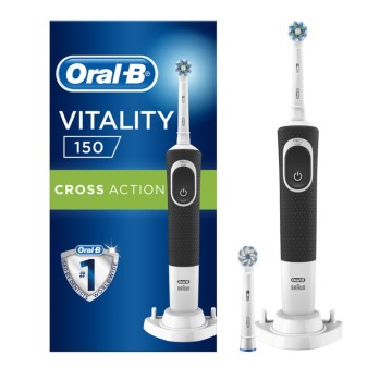 Oral-B Vitality 150 Cross Action Schwarze elektrische Zahnbürste