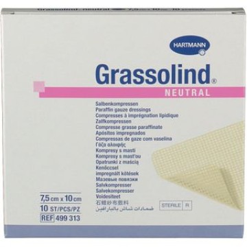 Cerotto Hartmann Grassolind con unguento sterile 7,5X10cm 10pz.