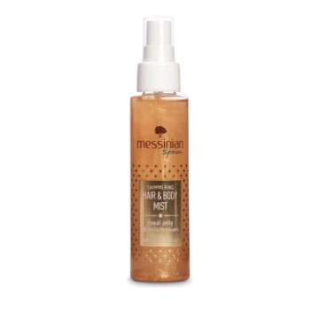 Messinian Spa Hair & Body Mist Shimmering Royal Jelly-Helichrysum 100 ml avec poudre d'or