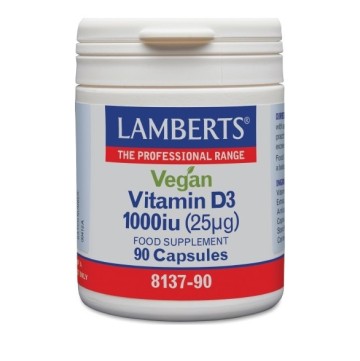 Lamberts Végétalien Vitamine D3 1000iu (25mg) 90 gélules