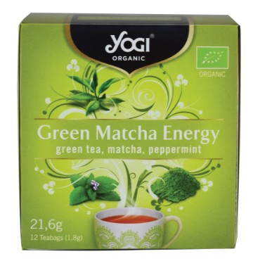 Yogi Tea Green Matcha Energy (Thé vert, Matcha, Menthe poivrée) 12 Fac.