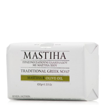 Savon à l'huile d'olive verte Mastihashop avec mastic de Chios 100gr