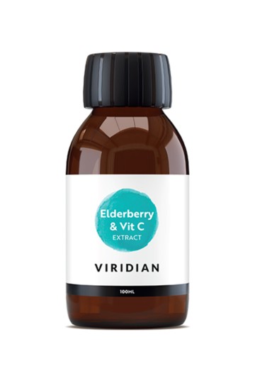 Viridian Organic Elderberry Extract & Vit C, 100ml Viridian Organic Elderberry Extract & Vit C, 100ml