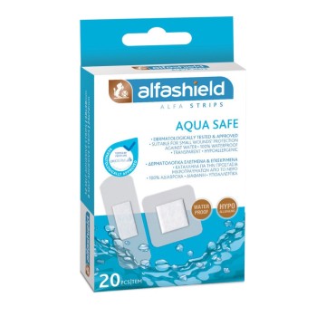 Karabinis Medical Alfashield Strips Aqua Safe Водонепроницаемые клейкие прокладки 20 шт.