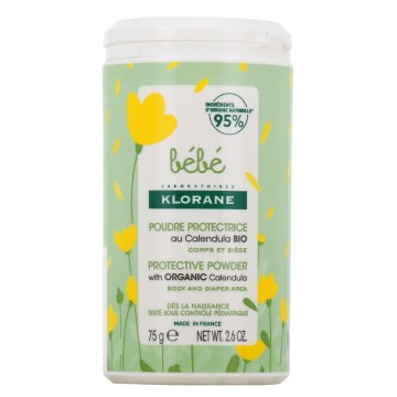 Klorane Bebe Protective Powder with Organic Calendula, 75g Klorane Bebe Protective Powder with Organic Calendula, 75g