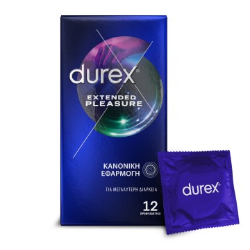 Durex Extended Pleasure, Προφυλακτικά Με Επιβραδυντικό Τζελ 12τμχ Durex Extended Pleasure, Προφυλακτικά Με Επιβραδυντικό Τζελ 12τμχ