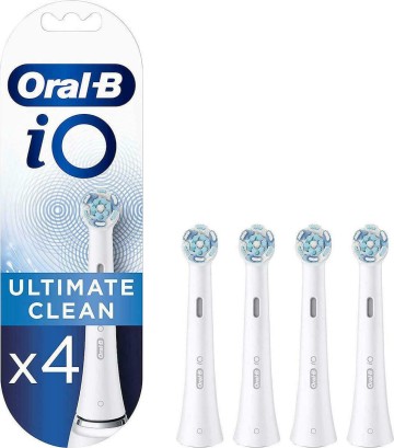 رؤوس استبدال Oral-B iO Ultimate Clean White لفرشاة الأسنان الكهربائية 4 قطع