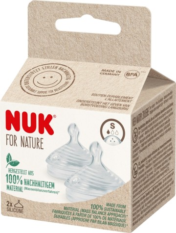 Nuk For Nature Sense Силиконовая соска с низким расходом, 2 шт.