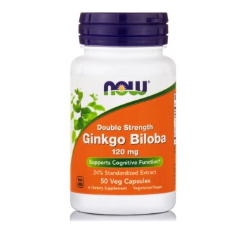 Now Foods Ginkgo Biloba 120 mg 50 gélules à base de plantes