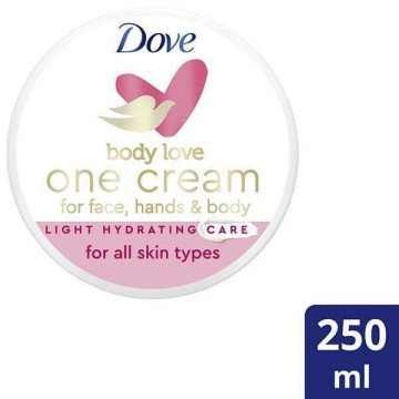 Dove Light Hydration Crème Hydratante Visage, Mains et Corps 250 ml