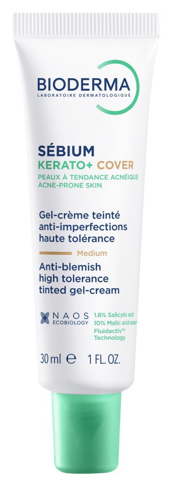 Bioderma Sebium Kerato+ Cover Gel Cream, Κρέμα με Χρώμα κατά των Ατ...