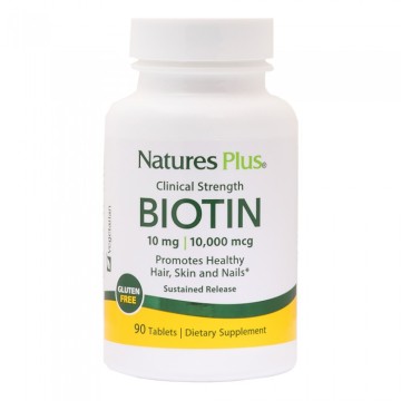 Natures Plus Clinical Strength Biotin 10mg 90 ταμπλέτες Natures Plus Clinical Strength Biotin 10mg 90 ταμπλέτες