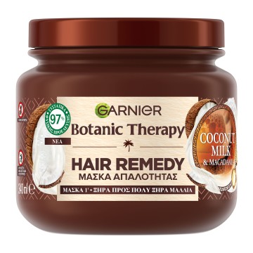 Garnier Botanic Therapy Maske mit Kokosmilch und Macadamia für trockenes Haar, 340 ml
