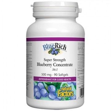 Natural Factors Bluerich Plus 500mg, 60 Κάψουλες Natural Factors Bluerich Plus 500mg, 60 Κάψουλες