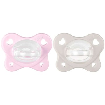 Chicco Πιπίλες Physio Forma Dual Soft 2-6m Γκρι/Ροζ, 2 τεμάχια Chicco Πιπίλες Physio Forma Dual Soft 2-6m Γκρι/Ροζ, 2 τεμάχια