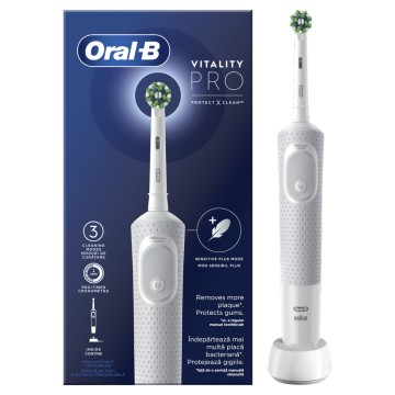 Oral-B Vitality Pro Ηλεκτρική Οδοντόβουρτσα White 1τμχ