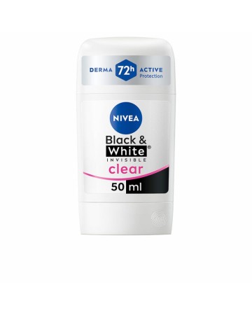 Nivea Black & White Invisible Deodorant Stick 72h, 50ml