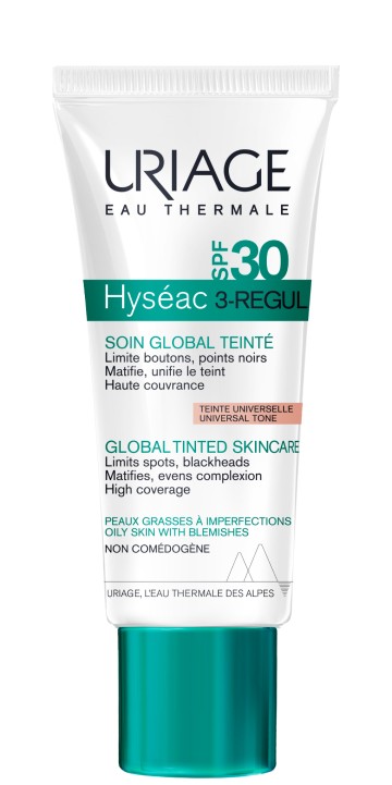 Uriage Hyseac 3-Regul Global Tinted Skin Care SPF30 Κρέμα Προσώπου ...