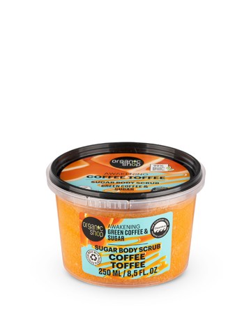 Organic Shop Sugar Body Scrub Coffee Toffee με Έλαιο Πράσινου Καφέ ...