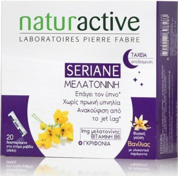 Натуральная добавка для сна с мелатонином Seriane 20 пакетиков