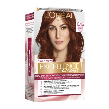 Krem LOreal Excellence No 6.46 Bojë flokësh me bakër të kuq 48ml