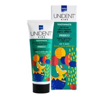 Intermed Unident Kids Toothpaste Prebio, Παιδική Οδοντόκρεμα με Γεύση Ροδάκινο από 6 μηνών 50ml