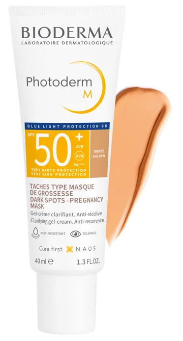 Bioderma Photoderm M SPF50+ Crème Solaire Teintée Dorée pour... Bioderma Photoderm M SPF50+ Crème Solaire Teintée Dorée pour...