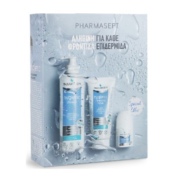 Pharmasept Hygienic Promo Pack Shower, Αφρόλουτρο 500ml & Hygienic Cleansing Scrub 200ml & Hygienic Mild Deo Roll-On 50ml