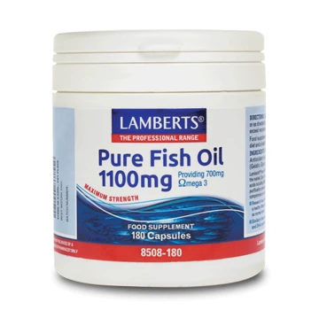 Aceite de pescado puro Lamberts 1100 mg, suplemento de aceite de pescado para el corazón, la artritis...