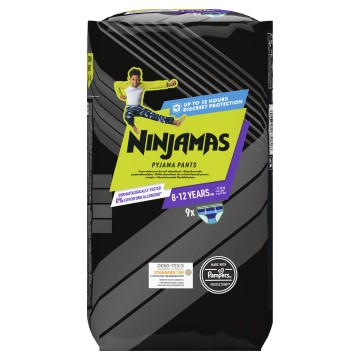Pampers Ninjamas Junge Schlafanzughose Windelhose für 27-43kg 8-12 Jahre 9St