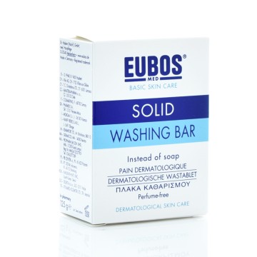 Eubos Solid Washing Bar Πλάκα Καθαρισμού Αντί Σαπουνιού Μπλε 125gr