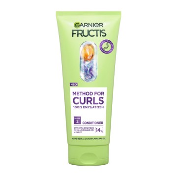 Garnier Fructis Conditioner Method for Curls 100Ω Ενυδάτωση, 200ml Garnier Fructis Conditioner Method for Curls 100Ω Ενυδάτωση, 200ml