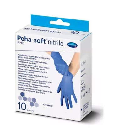 Hartmann Peha Soft Nitrile Fino Нитриловая пудра без порошка Синий 10 шт.