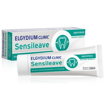 Elgydium Clinic Sensileave, Dentifrice pour le traitement de la sensibilité des gencives, 50 ml