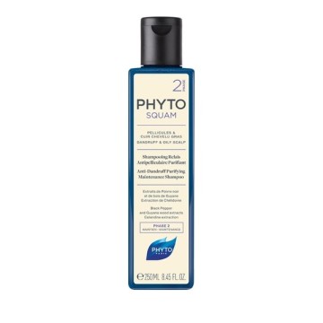 Phyto Phytosquam Shampoing Lavant Antipelliculaire pour Cheveux Gras et Pellicules 250 ml