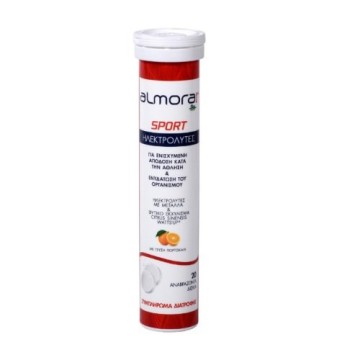 Almora Plus Sport 20 шипучих таблеток оранжевого цвета